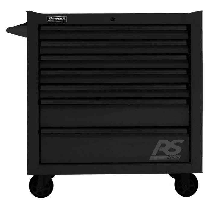 Homak | 36" RS Pro 7 Drawer Rolling Cabinet Black