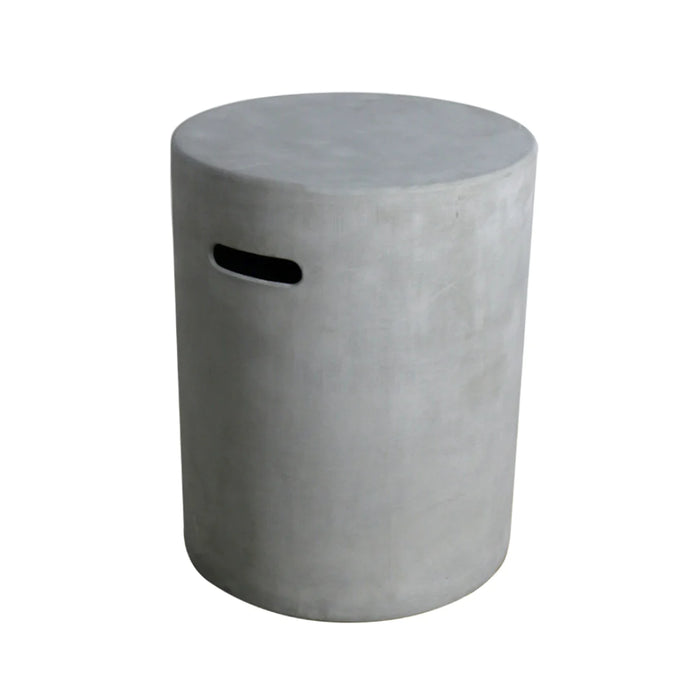 Elementi Round Tank Cover in Light Gray for Lunar Bowl Fire Pit Table