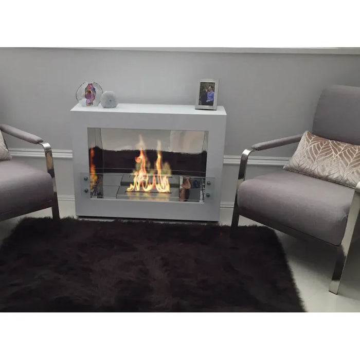 The Bio Flame 36" Rogue 2.0 Freestanding See Through Build-In Ethanol Fireplace