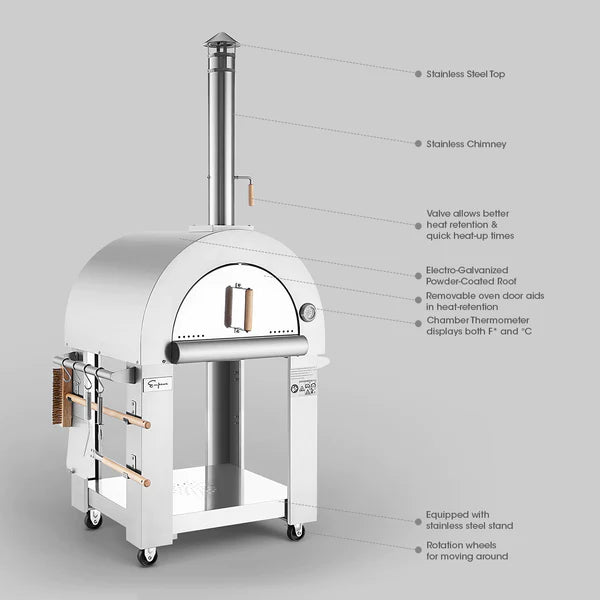 Empava Outdoor Wood Fired Pizza Oven PG01 - EMPV-PG01